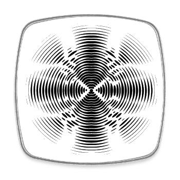 Entdecke mit Binaural Beats einzigartige Mode - Viereckiger Kühlschrankmagnet - Weiß - Vorne