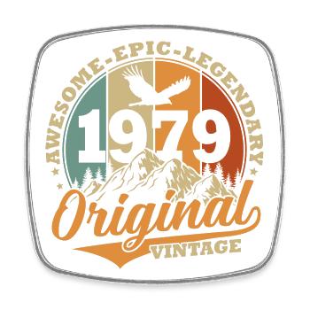 Original 1979 Vintage Vintage cadeau d’anniversaire - Magnet carré - blanc - Devant