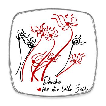 Thank you for the great time - Square fridge magnet - white - Front