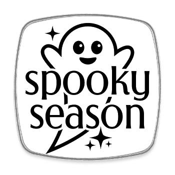 Spooky Season Ghost - Square fridge magnet - white - Front