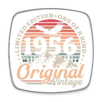 Original 1956 Vintage Rétro Cadeau d’anniversaire - Magnet carré - blanc - Devant