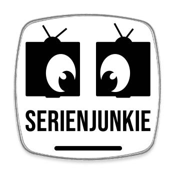 Junkie de la série aux yeux carrés - Magnet carré - blanc - Devant