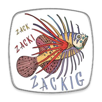 Fisch, Unterwasserwelt - Viereckiger Kühlschrankmagnet - Weiß - Vorne