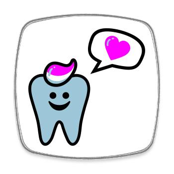 zahn punk zahnarzt dentist - Square fridge magnet - white - Front