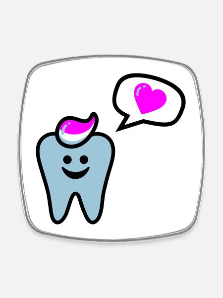 zahn punk zahnarzt dentist - Magnet carré - blanc