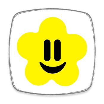 flower power - Viereckiger Kühlschrankmagnet - Weiß - Vorne