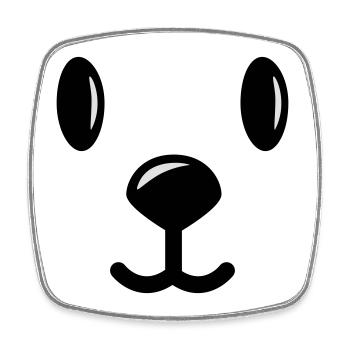 teddy bär bärchen face - Viereckiger Kühlschrankmagnet - Weiß - Vorne