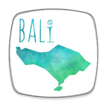 bali - Viereckiger Kühlschrankmagnet - Weiß - Vorne