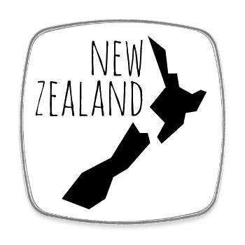new zealand - Viereckiger Kühlschrankmagnet - Weiß - Vorne