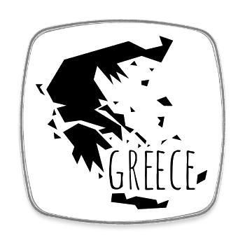 greece - Viereckiger Kühlschrankmagnet - Weiß - Vorne