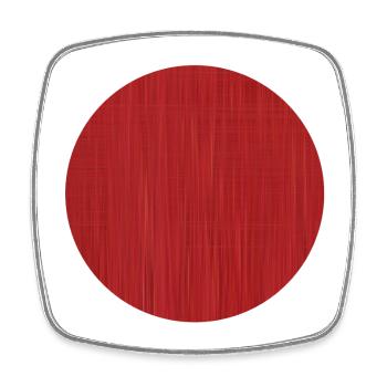 Red Circle - Square fridge magnet - white - Front
