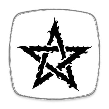 The pentagram - Square fridge magnet - white - Front
