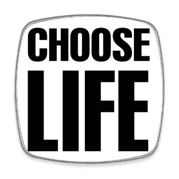 Choose life - Viereckiger Kühlschrankmagnet - Weiß - Vorne