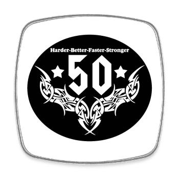 50.Geburtstag , 50 Jahre , Heavy Metal..(25) - Viereckiger Kühlschrankmagnet - Weiß - Vorne
