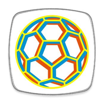 Handball - Viereckiger Kühlschrankmagnet - Weiß - Vorne