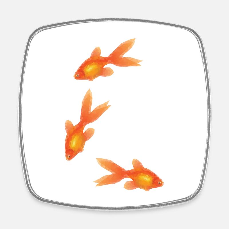 Poissons rouges - Square fridge magnet - white