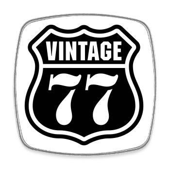 Vintage 77 - Magnet carré - blanc - Devant