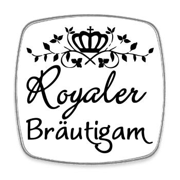 Royaler Bräutigam Geschenk - Viereckiger Kühlschrankmagnet - Weiß - Vorne