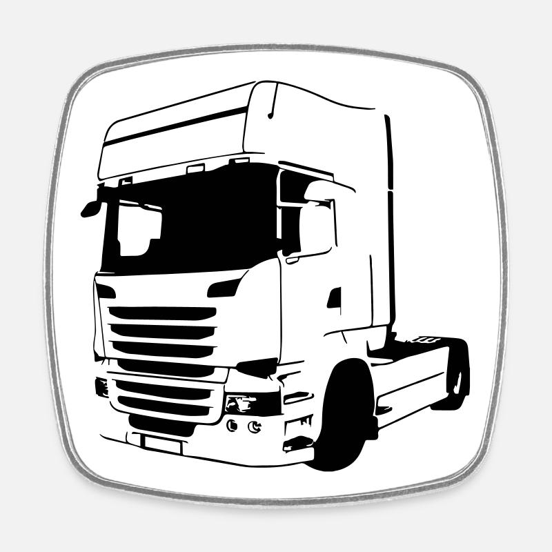 Vabis V8 - Magnet carré - blanc