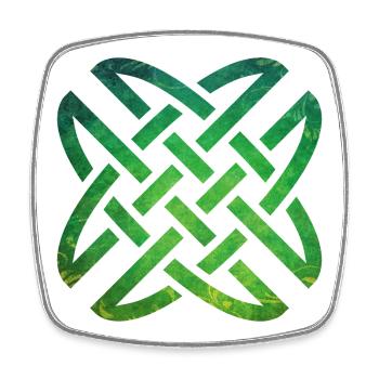 Celtic Knot - Square fridge magnet - white - Front