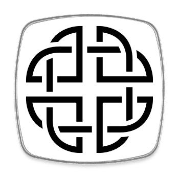 Celtic Knot - Square fridge magnet - white - Front