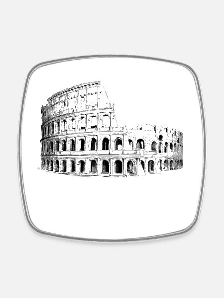Colosseum - Square fridge magnet - white