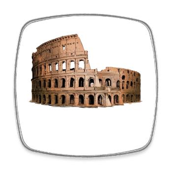 Colosseum - Square fridge magnet - white - Front