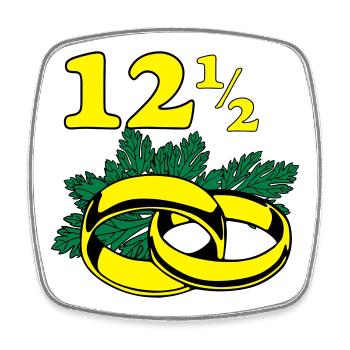 Petersilienhochzeit , Hochzeitstag (25) - Viereckiger Kühlschrankmagnet - Weiß - Vorne