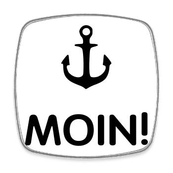 MOIN Anker 2- - Viereckiger Kühlschrankmagnet - Weiß - Vorne