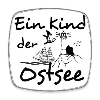 Ostsee Shirt , Fun Shirt Ein Kind der Ostsee (25) - Viereckiger Kühlschrankmagnet - Weiß - Vorne