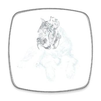Cane Corso Italiano - Square fridge magnet - white - Front
