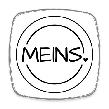 Meins Herz Stempel - Viereckiger Kühlschrankmagnet - Weiß - Vorne