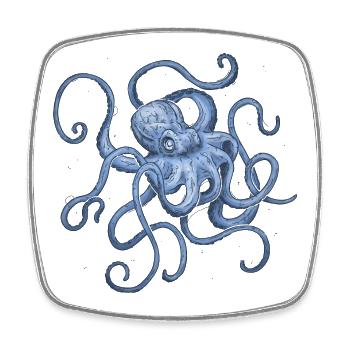 Octopus - Square fridge magnet - white - Front