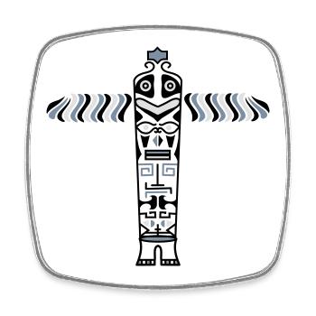 Marterpfahl - Viereckiger Kühlschrankmagnet - Weiß - Vorne