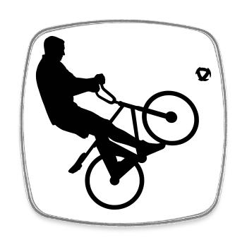 Cycle ball - Magnet carré - blanc - Devant