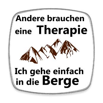 Therapie Berge - Viereckiger Kühlschrankmagnet - Weiß - Vorne