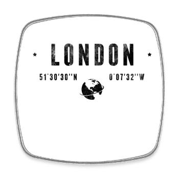 London - Viereckiger Kühlschrankmagnet - Weiß - Vorne