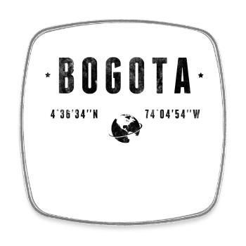 Bogota Coordonnées Géographiques Stylisées - Magnet carré - blanc - Devant