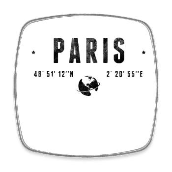 Paris - Viereckiger Kühlschrankmagnet - Weiß - Vorne