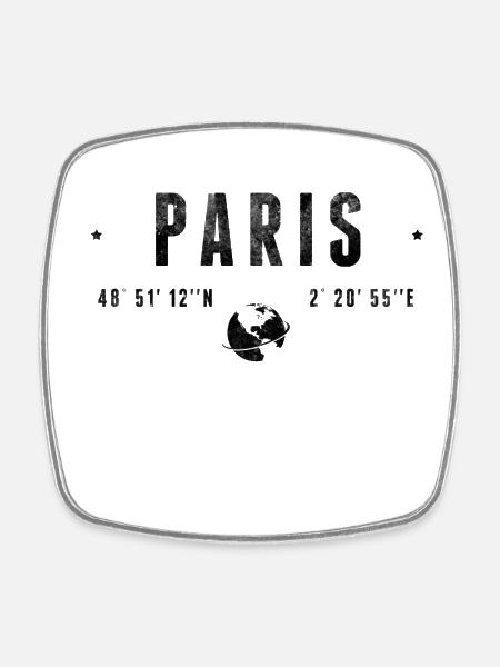 Paris - Square fridge magnet - white