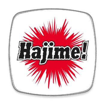 Hajime_Kampfsport - Viereckiger Kühlschrankmagnet - Weiß - Vorne