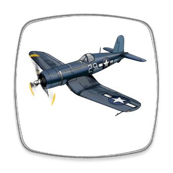 corsair - Magnet carré - blanc - Devant