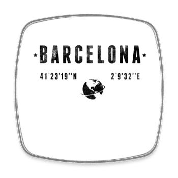 Barcelona - Viereckiger Kühlschrankmagnet - Weiß - Vorne