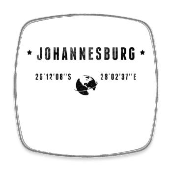 Johannesburg Coordonnées Géographiques Stylisées - Magnet carré - blanc - Devant