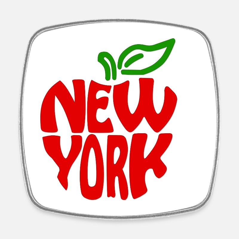 New York - Viereckiger Kühlschrankmagnet - Weiß