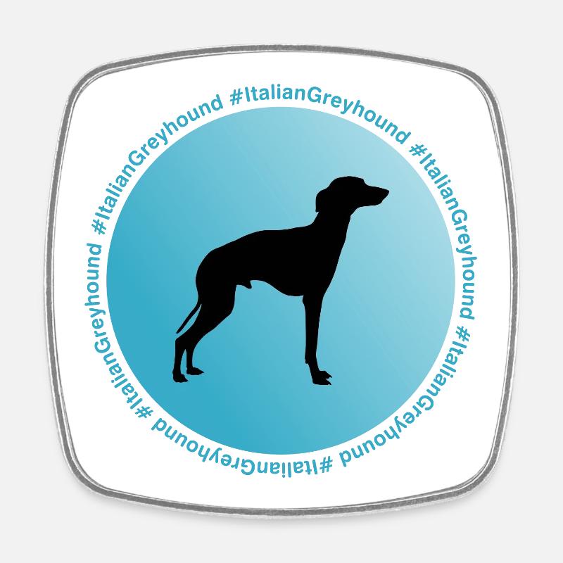 Italian greyhound - Square fridge magnet - white