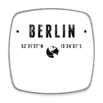 Berlin - Square fridge magnet - white - Front