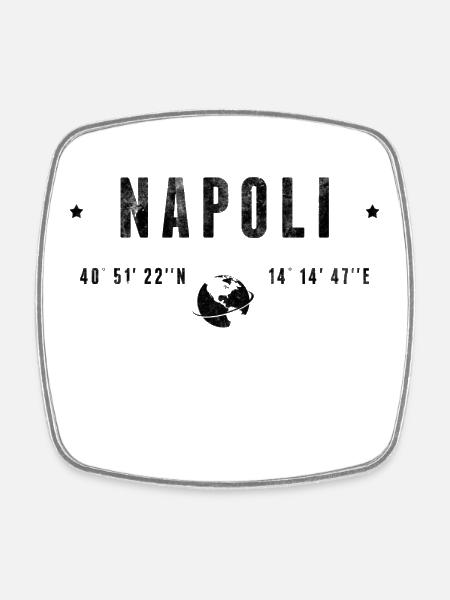 Napoli - Viereckiger Kühlschrankmagnet - Weiß