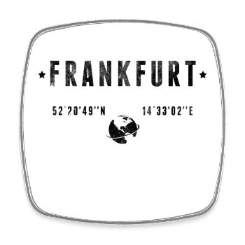 Frankfurt - Viereckiger Kühlschrankmagnet - Weiß - Vorne