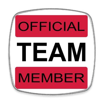 Team - Viereckiger Kühlschrankmagnet - Weiß - Vorne